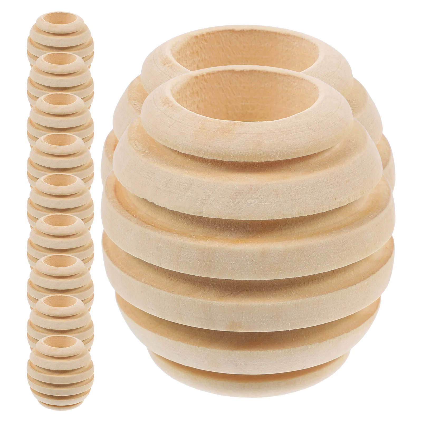 

15 Pcs Honeycomb Home Decor Wooden Beehive Mini Ornament Decorate Desktop Decors Decoration Small