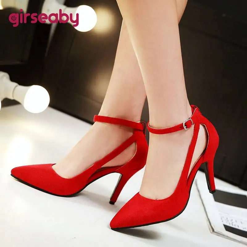 Girseaby Сексуальные туфли-лодочки для женщин на тонком высоком каблуке с острым