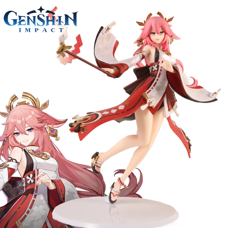 

New Genshin Impact Yae Miko Figure Anime Game Klee Action Figurines Paimon Collection Model Doll Statue Toys Kids Gift Decor