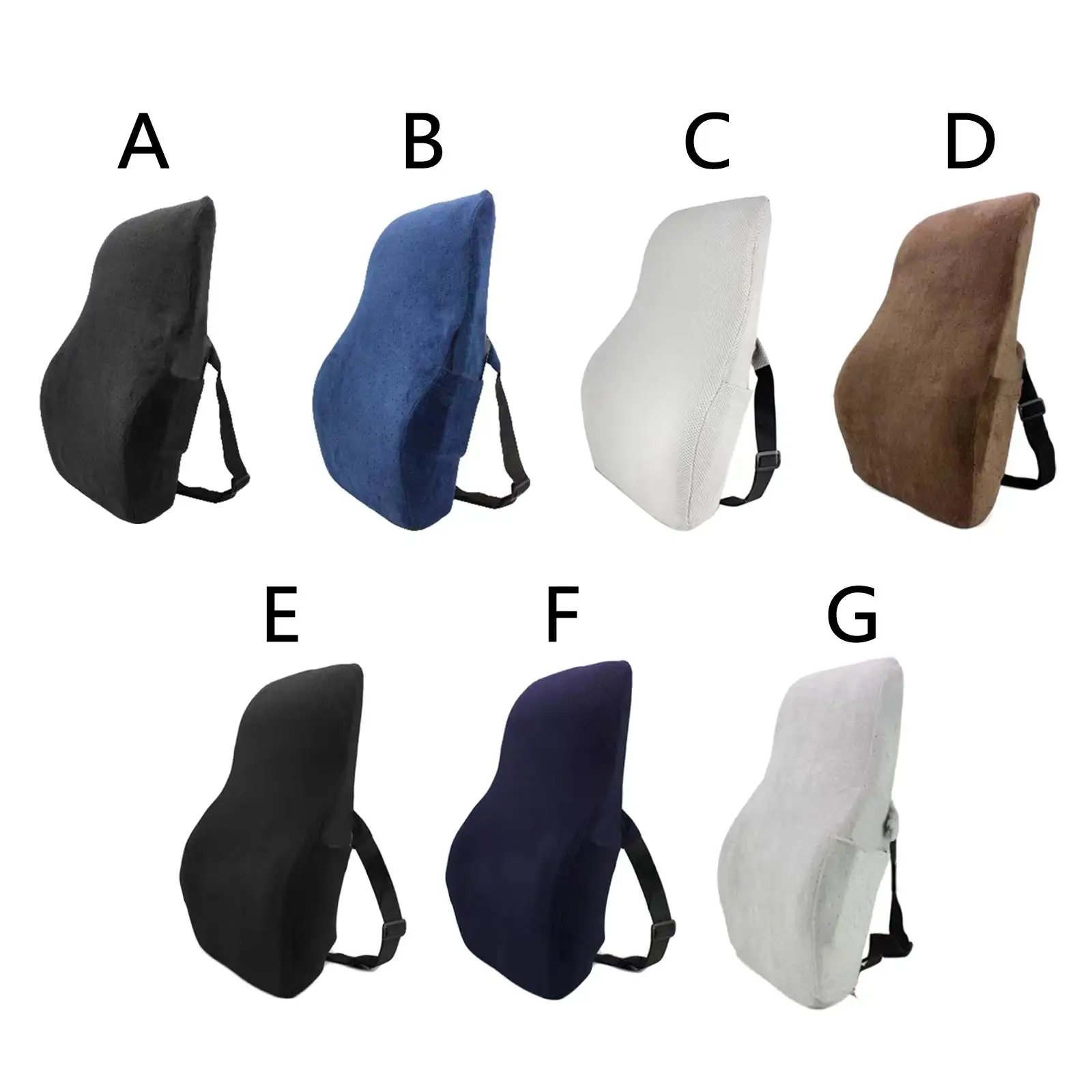 

Подушка для спины с эффектом памяти, хлопок, съемный, с боковым карманом, рельефная, подходит для путешествий, дома, женщин, унисекс