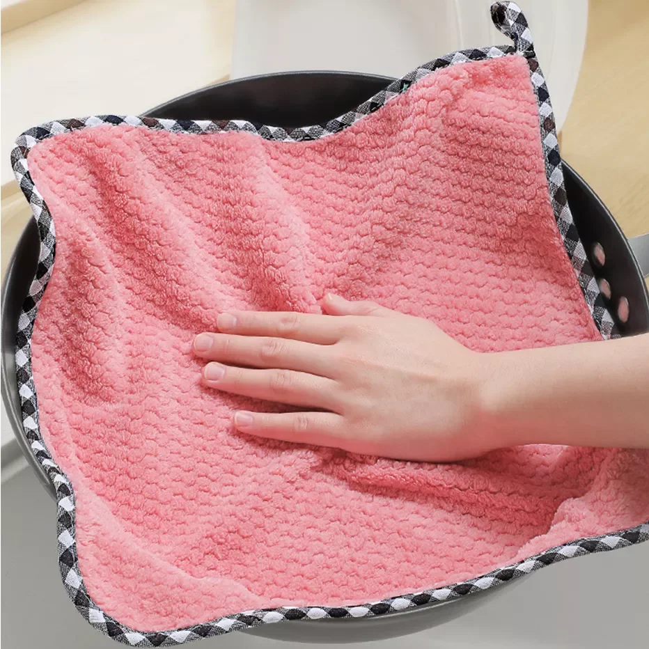 

2023NEW Kitchen Dish Cloth Super Absorbent Coral Velvet Dishtowels Nonstick Oil Washable Fast Drying Kitchen Clean Rags