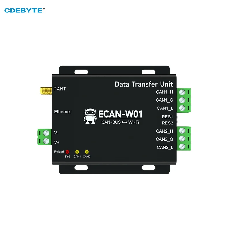 

CAN2.0 to WIFI Converter Serial Server RJ45 AP/STA CANBUS EBYTE ECAN-W01 TCP/UDP Gateway Heatbeat Isolation Protection Watchdog