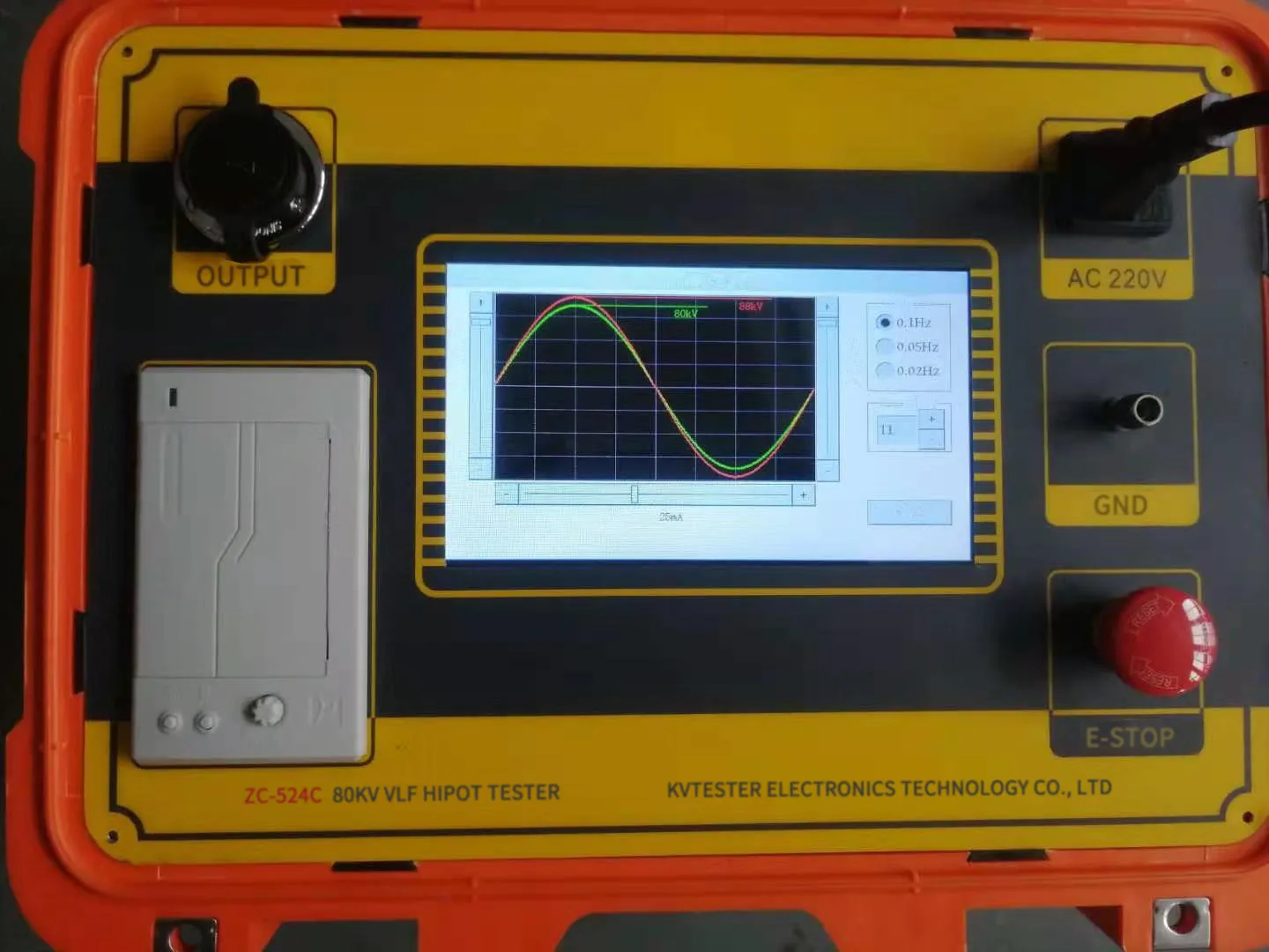 30 40 50 60 80 кВ 90 0 1 02 05 Гц VLF Кабель AC Hipot Тестер Очень низкочастотный генератор