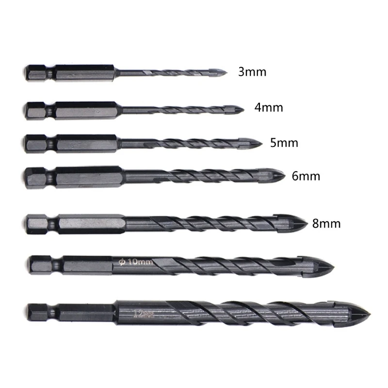 

Durable 3/4/5/6/8/10/12mm for Cross Tile Drill Bits Convenient Hole Opener Hard Alloy for TRIANGLE Bit for Concrete