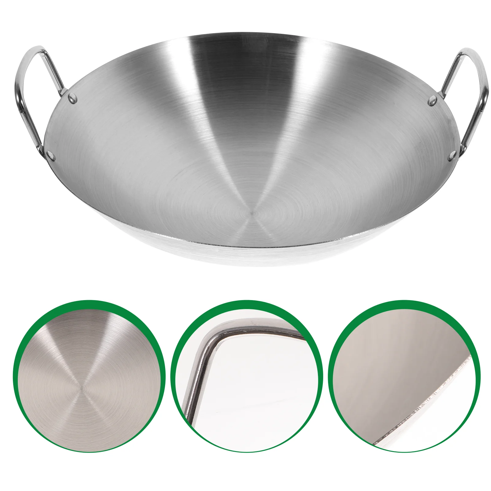 

Durable Home Wok Stainless Steel Wok with Handle Universal Wok Steel Wok