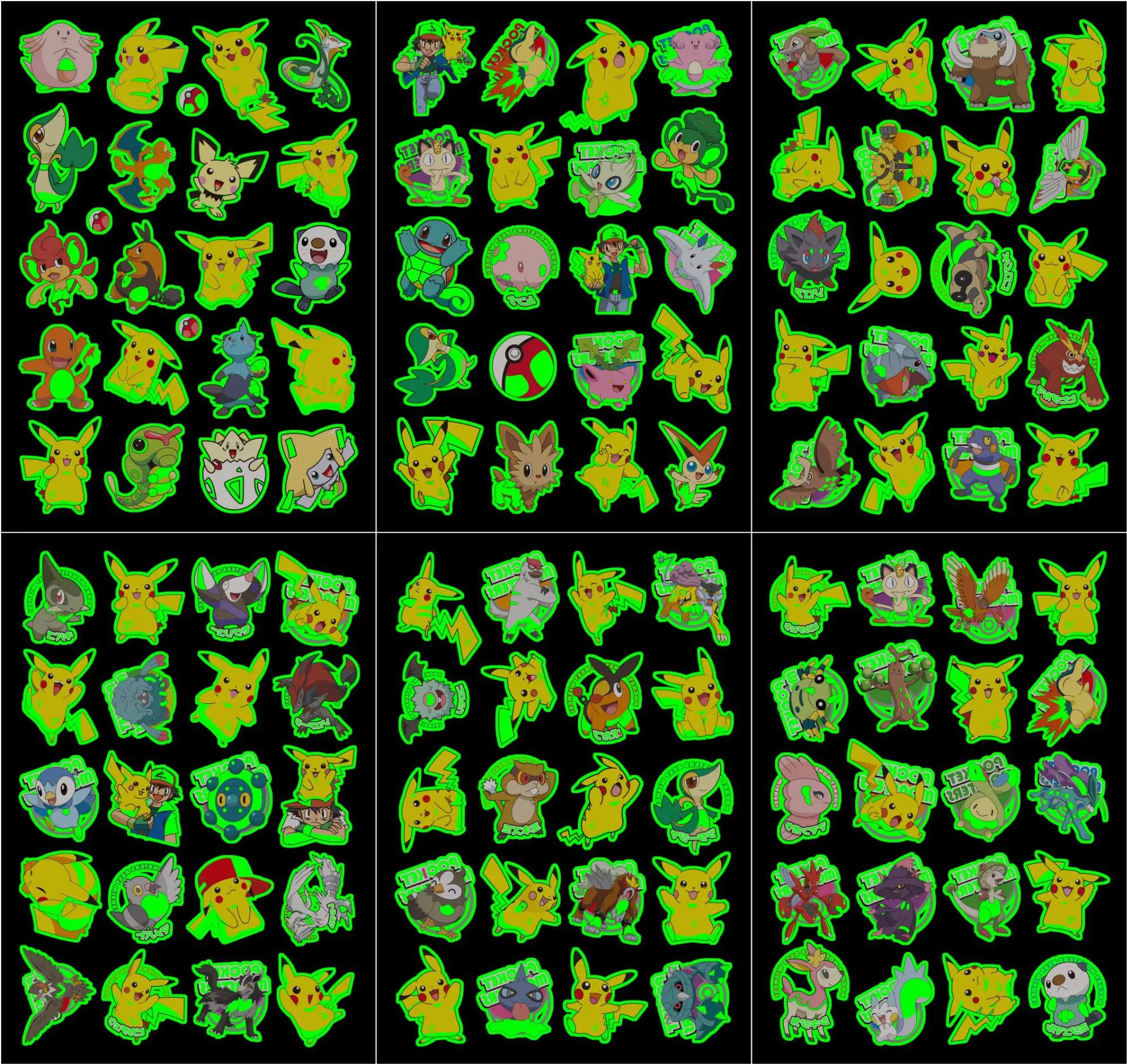 Рисунок 3 - Светящиеся тату-наклейки Pokemon Pikachu