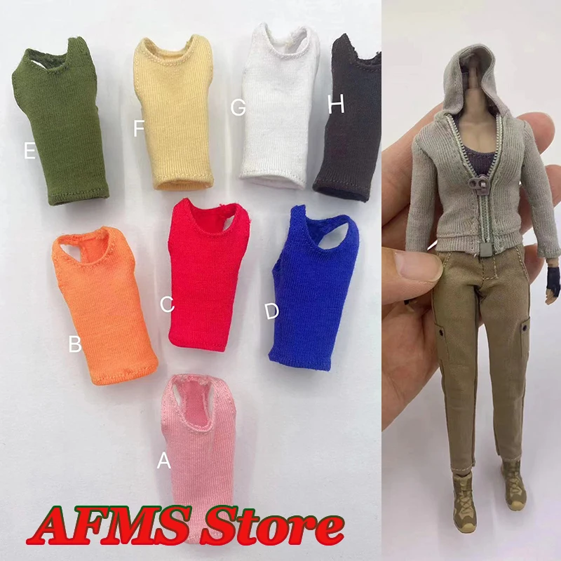 Женская одежда в масштабе 1/12 модный однотонный жилет для похудения аксессуар