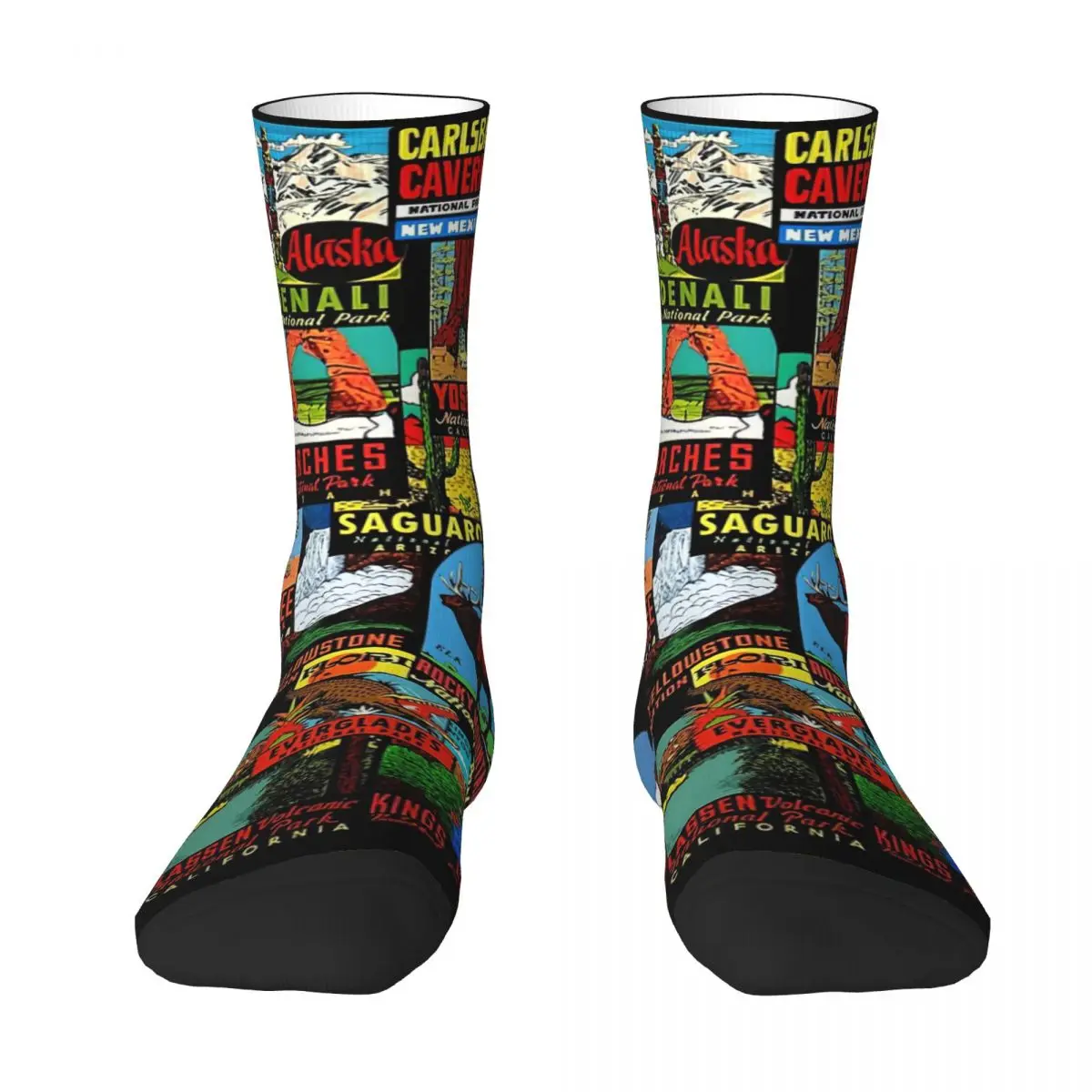American National Parks Vintage Travel Decal Bomb (1) Adult Socks Unisex socks,men Socks women Socks