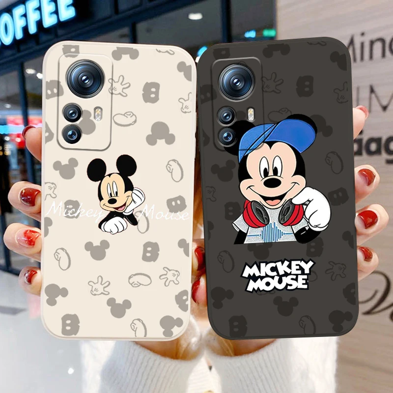 

Fashion Couple Mickey Minnie Liquid Rope TPU Cover Phone Case For Xiaomi Mi 12S 12 12X 11i 11T 11 10 10S 10T 9 Pro Lite Ultra 5G