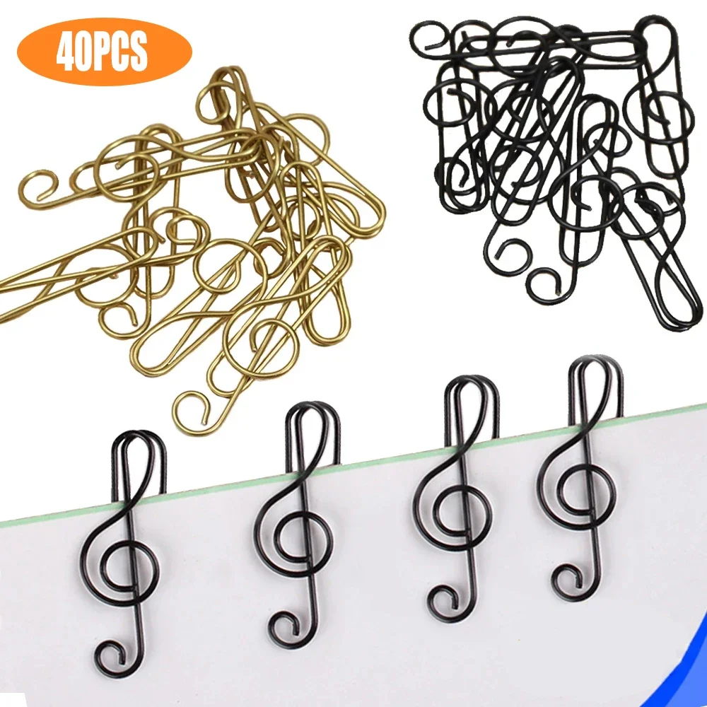 

Music Clamp Stationary Shaped Note Office Home Decorative Bookmark Clip Paper Paperclips Creative File Holder