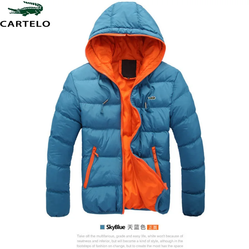 Men's embroidered Winter jacket Fashion Casual Trench coat Hooded Warm Coat Coat Oversized outdoor camping jacket Men's clothing