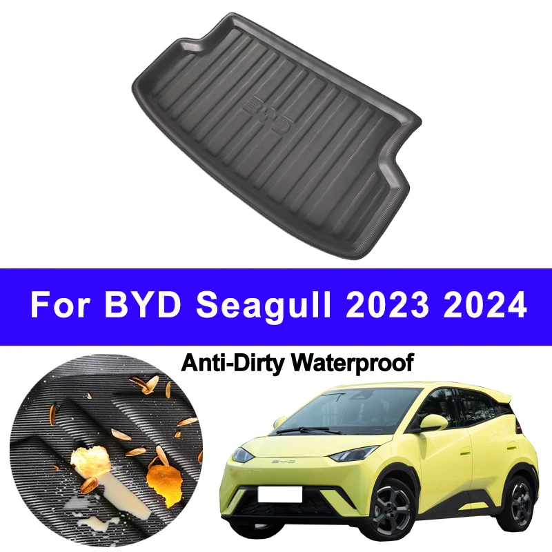

Автомобильный задний коврик для багажника, коврик для багажника для BYD Seagull 2023 2024, коврик для подушки, коврик для ковра, защита от грязи и воды