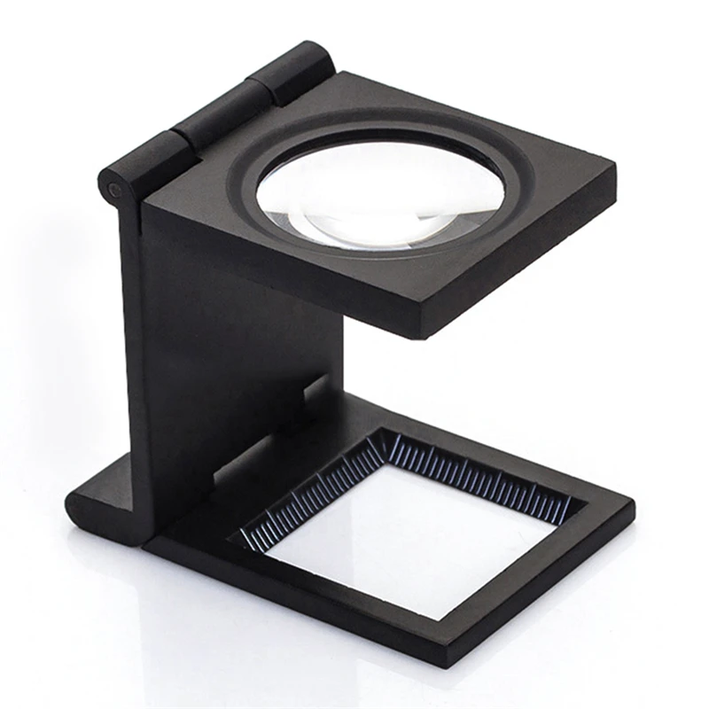

1Pc 28MM 10X 9005D Folding Linen Tester Mini Pocket Metal Magnifiers Cloth Thread Counter Magnifier Magnifying Glass