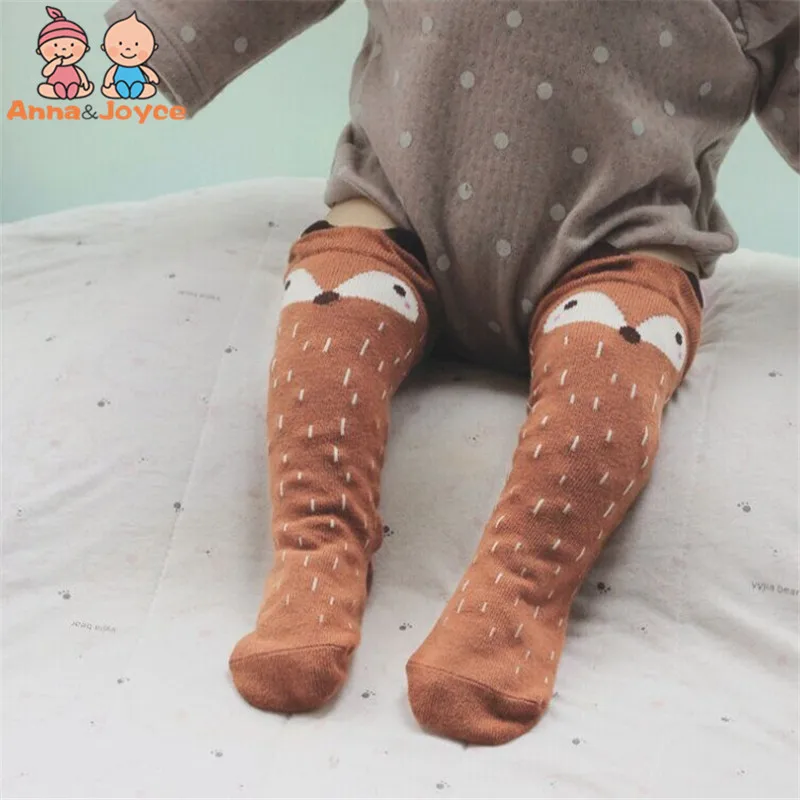 Fancy Designer Grey Kawaii Cartoon Fox Brand Leg Warmers Baby Boys Girls Stocking Protectors | Детская одежда и обувь