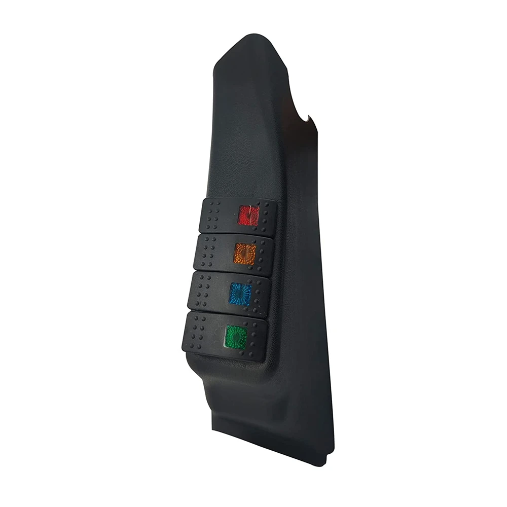 

Left Side A-Pillar Switch Panel Pod with 4 Rocker Switch for Jeep Wrangler JK 2011-2017 Independent Control LED Indicator Light