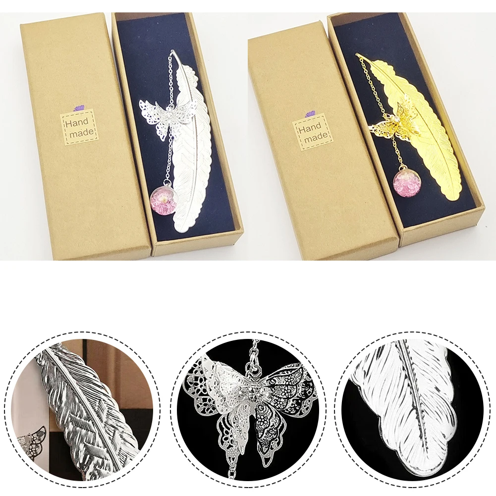 

Creative Feather Metal Bookmark Stationery Bookmarks Book Clip For Teaching Assistant Nursery Office Accessories School Supplies