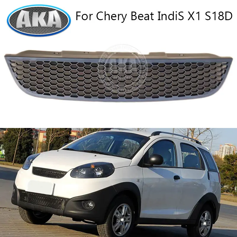 Фото Верхняя решетка радиатора для Chery Beat IndiS X1 S18D, сборка верхней решетки переднего бампера, прямая замена оригинальной детали №1