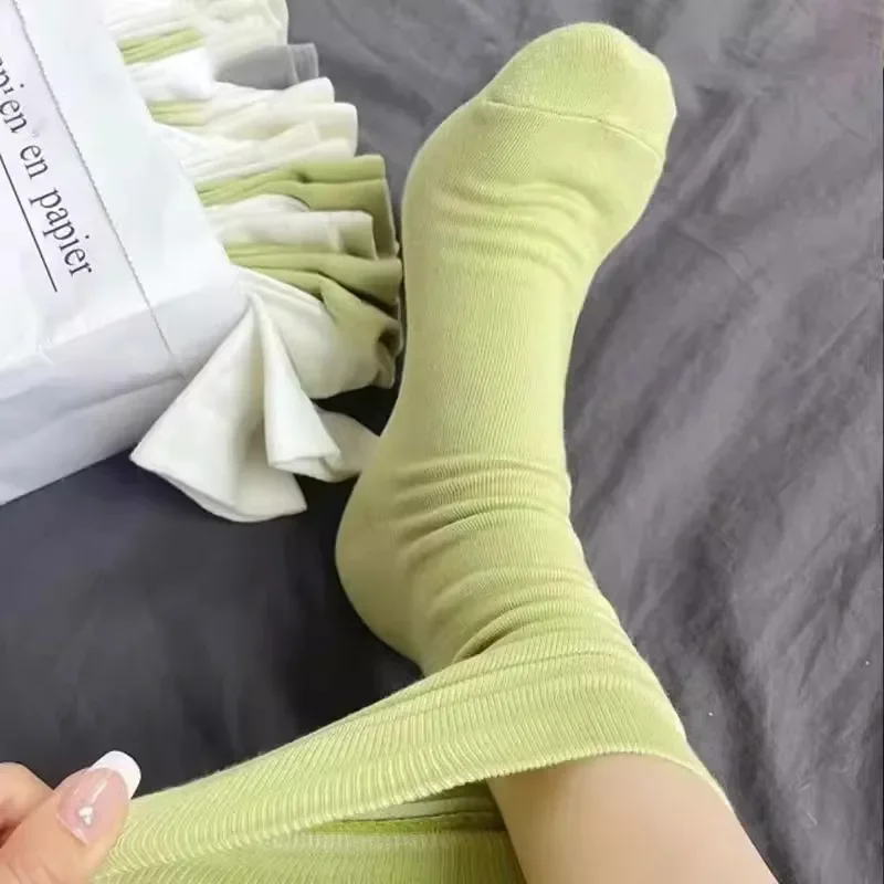 Универсальные однотонные носки с ворсом женские осенне-зимние для дизайна