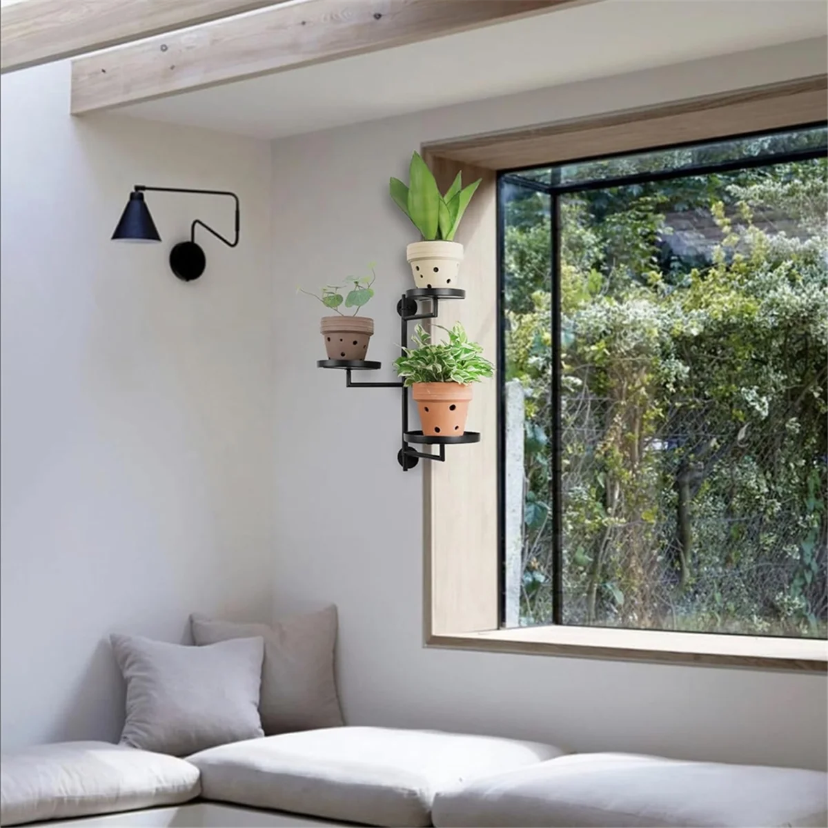 Полки для растений с вращающимися окнами 3-уровневая металлическая подставка в