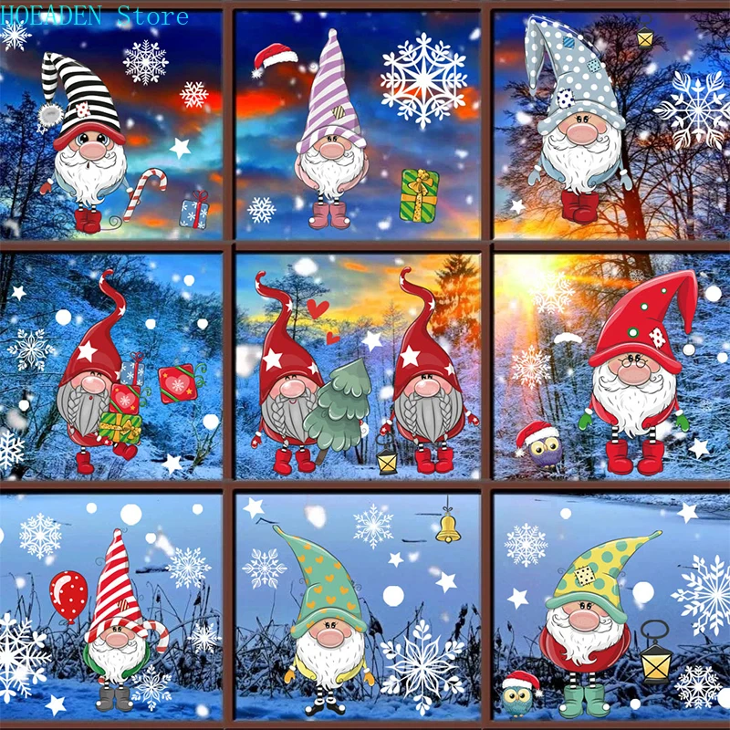 

Christmas Window Glass Electrostatic Sticker Santa Claus Decoration Sticker
