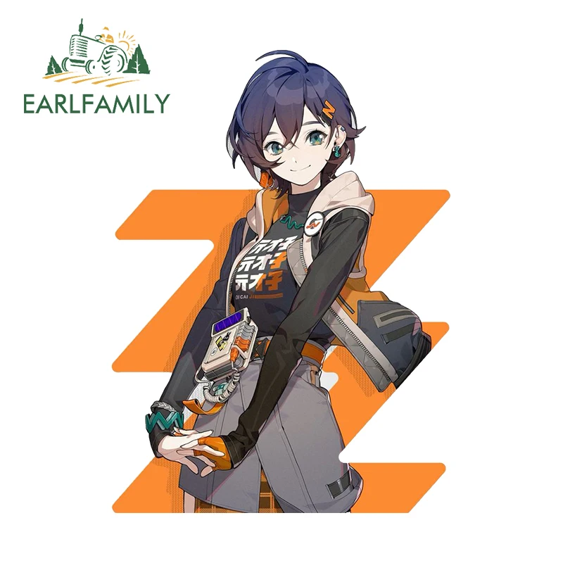 

EARLFAMILY 13 см × 12,3 см Zenless Zone Zero Girls милые стикеры на автомобиль графические наклейки с рисунком забавные царапины на кузове автомобиля