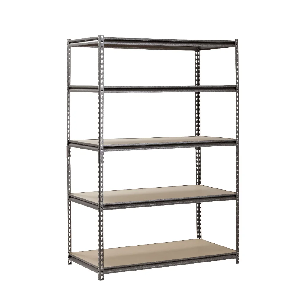 

48"W X 24"D X 72"H 5-Shelf Steel Freestanding Shelves, Strong and Durable,102 Lb,Silver-Vein