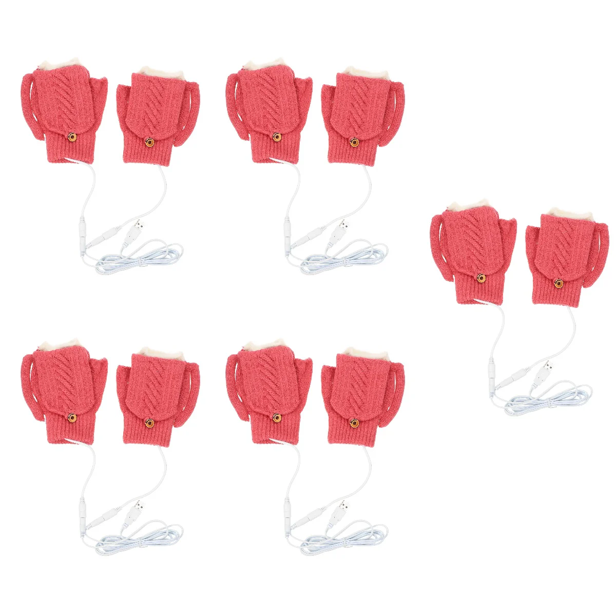 

5 Sets Winter Hand Warmers Skiing Thermal Mitts Winter Thermal Electric Warm
