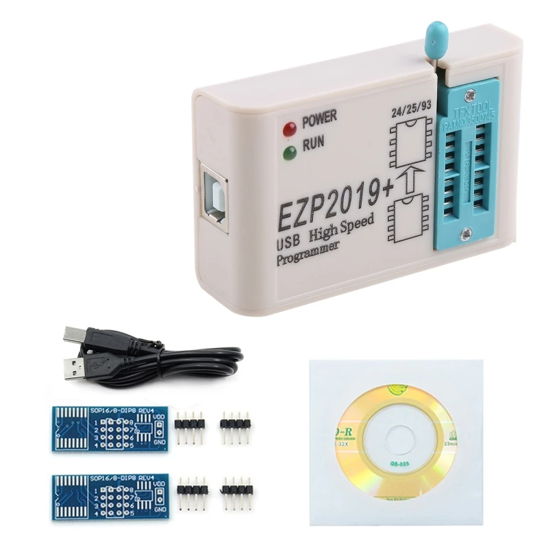 

EZP2019 High Speed USB SPI Programmer Fast Read Socket Support 32M Flash Memory 24 25 93 EEPROM Flash Bios Chips Win7 Win8