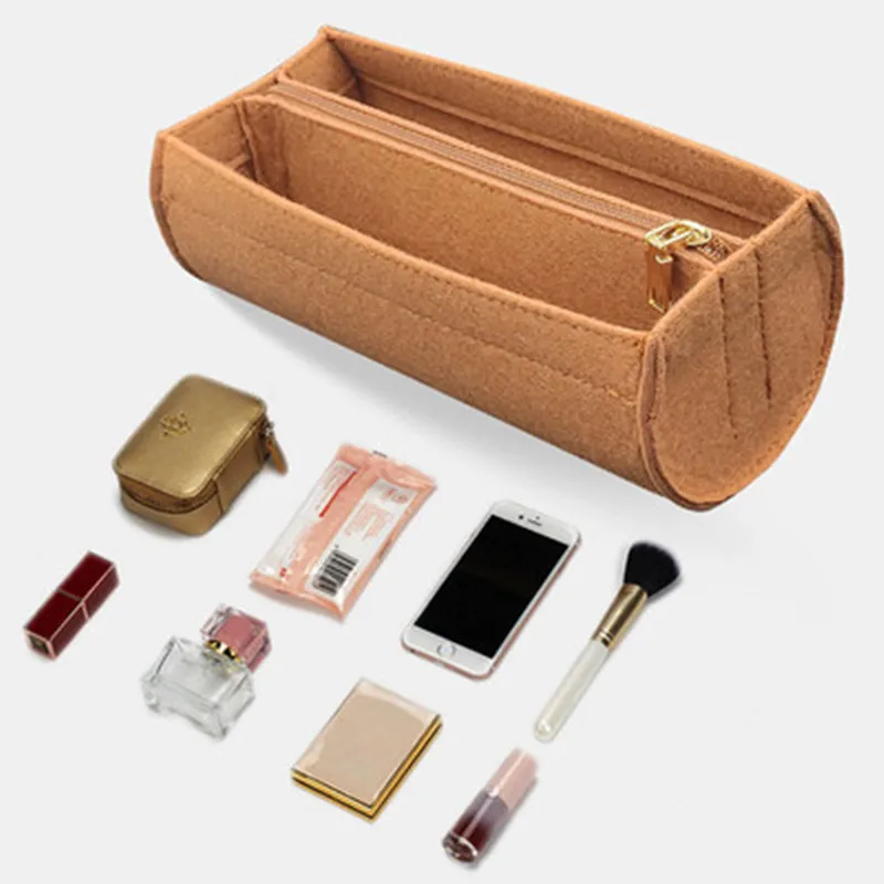 For TRUNK Felt Insert Bag Makeup Handbag Organizer Travel Inner Purse Portable Cosmetic Bags Storage Tote 2022
