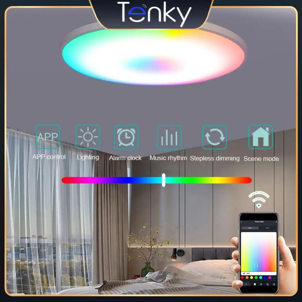 

Bedroom Decor Tuya Wifi Rgbcw Voice Control Celling Light 30w App Remote Control Smart Home For Livingroom Decoration Bedroom