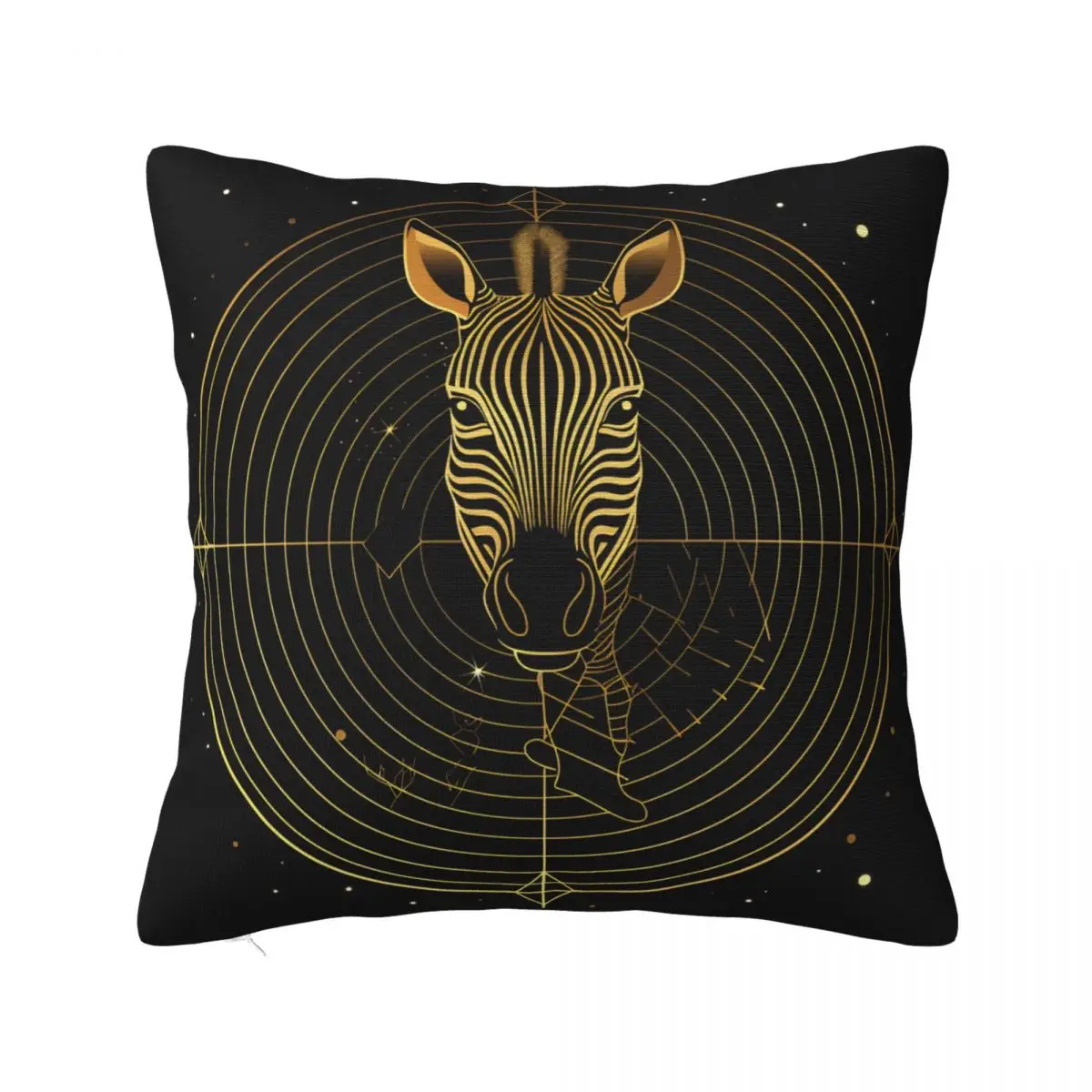 

Zebra Pillow Case Astro Geometry Minimalist Art Cute Polyester Pillowcase Cushion Zipper Spring Cover