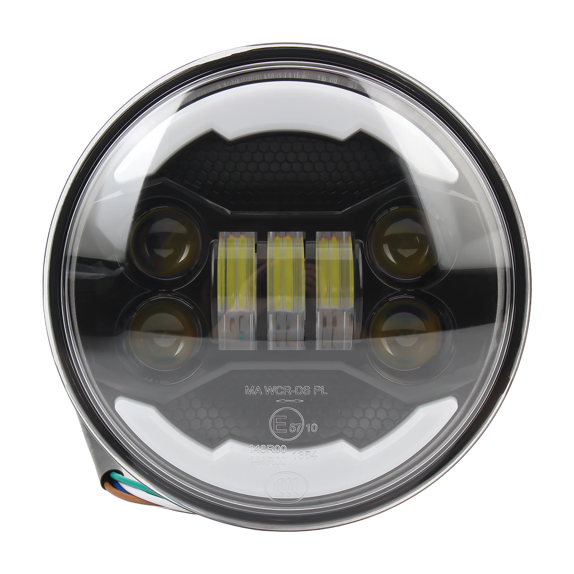 

5,75-дюймовая Светодиодная Фара Для Мотоцикла С Белыми ДХО Для Dyna Sportster Softail, Аксессуары Для Модификации В Ретро-стиле