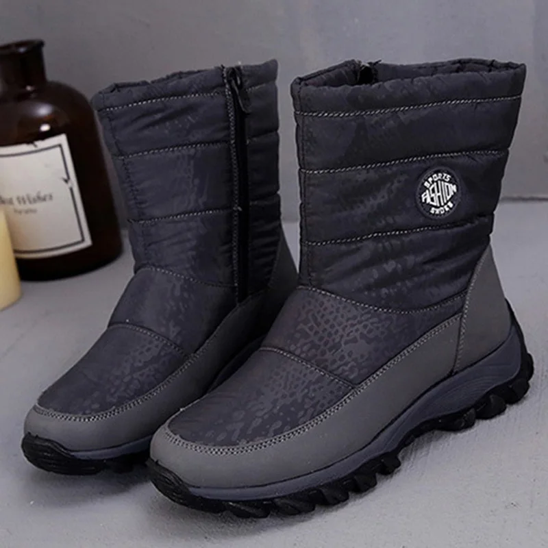 

Women Boots Snow Soft Ladies Shoes Waterproof Women Shoes Zipper Boots For Women Keep Warm Flat Women's Winter Shoes Botas Mujer
