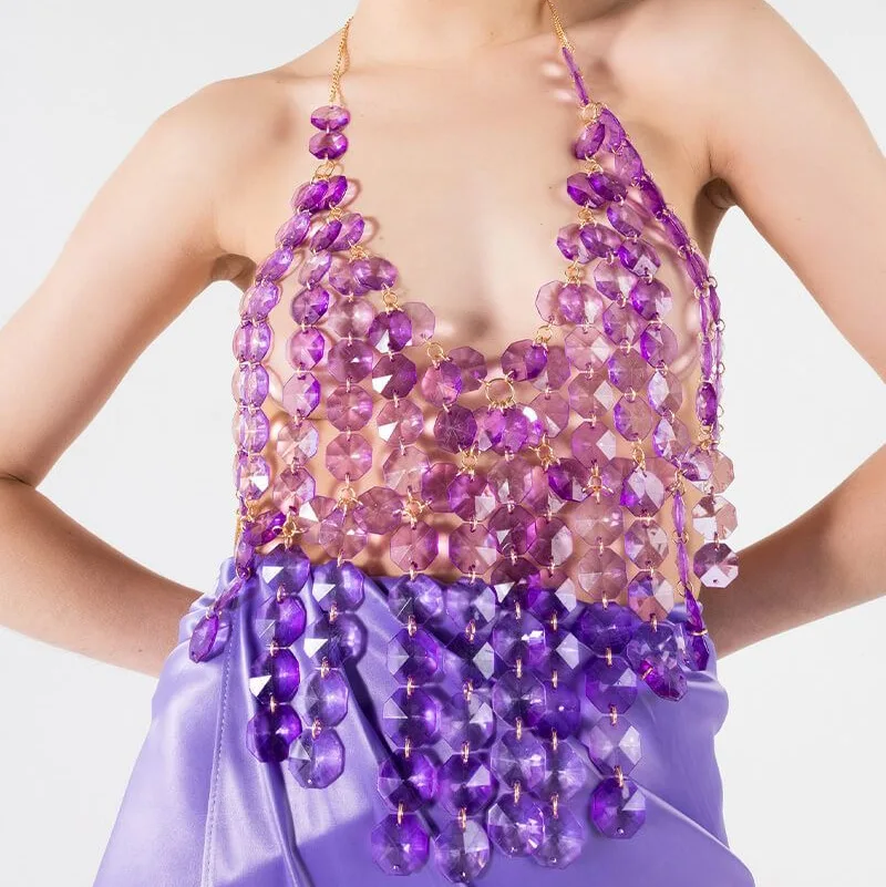 

Explosive body chain chest chain Europe and the United States new accessories crystal body chain sexy luxury tassel body chain