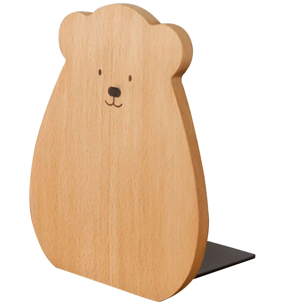 

Thickened Bookend Shelf Office Modern Desktop Non-Skip Wooden Decorative Supplies Adorable Supply Student Use Lovely Holder