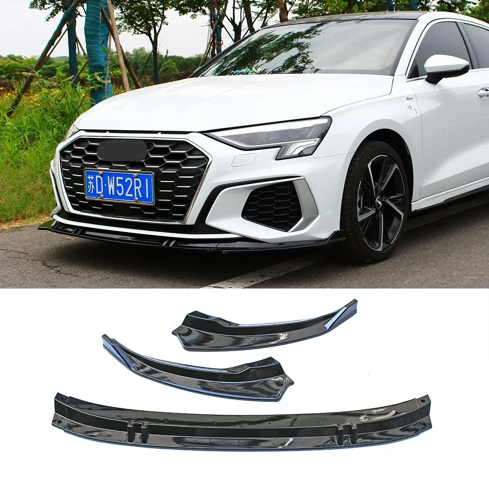 Фото Для Audi A3 2021 + Sportback 35 TFSI лет хэтчбек с насечкой Модификация автомобиля Подбородок Bodykit хвостовое крыло №1