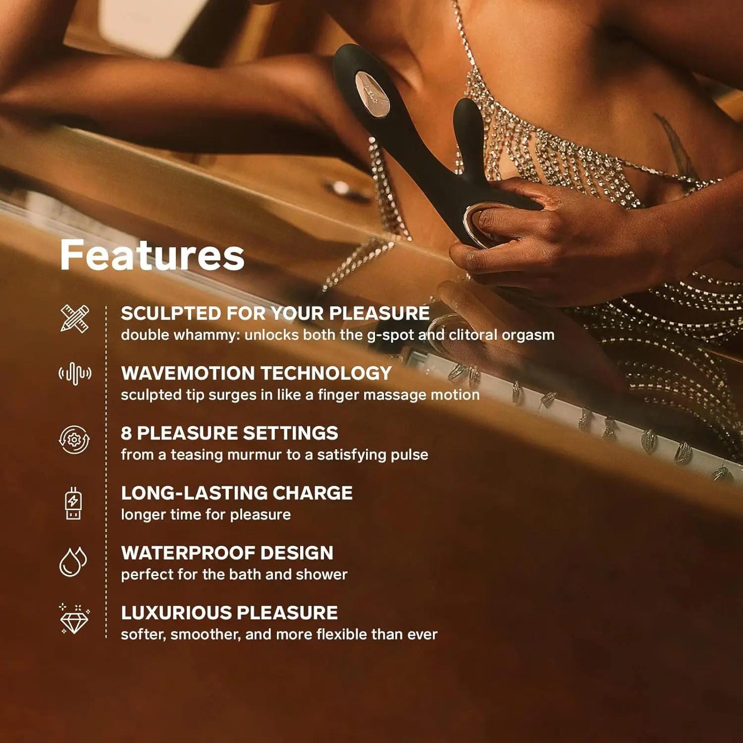 LELO Soraya Wave Роскошный вибратор-кролик для точки G Секс-игрушка вибраторы женщин с