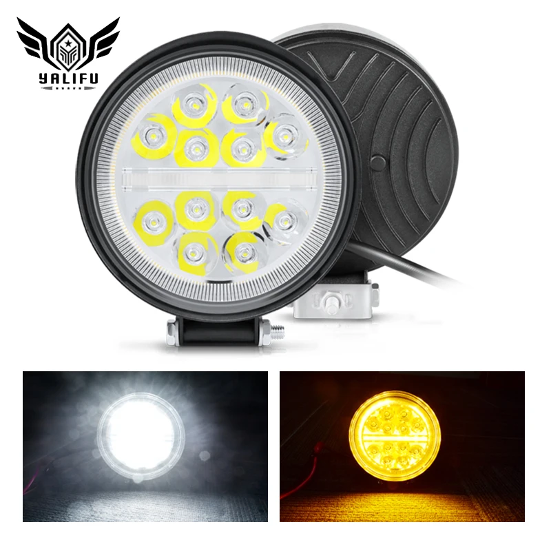 

36W Work Light Waterproof 12LED Spotlight barra led off road led headlights 12V 24V led work light for tractor 4x4 ATV UTV Truck