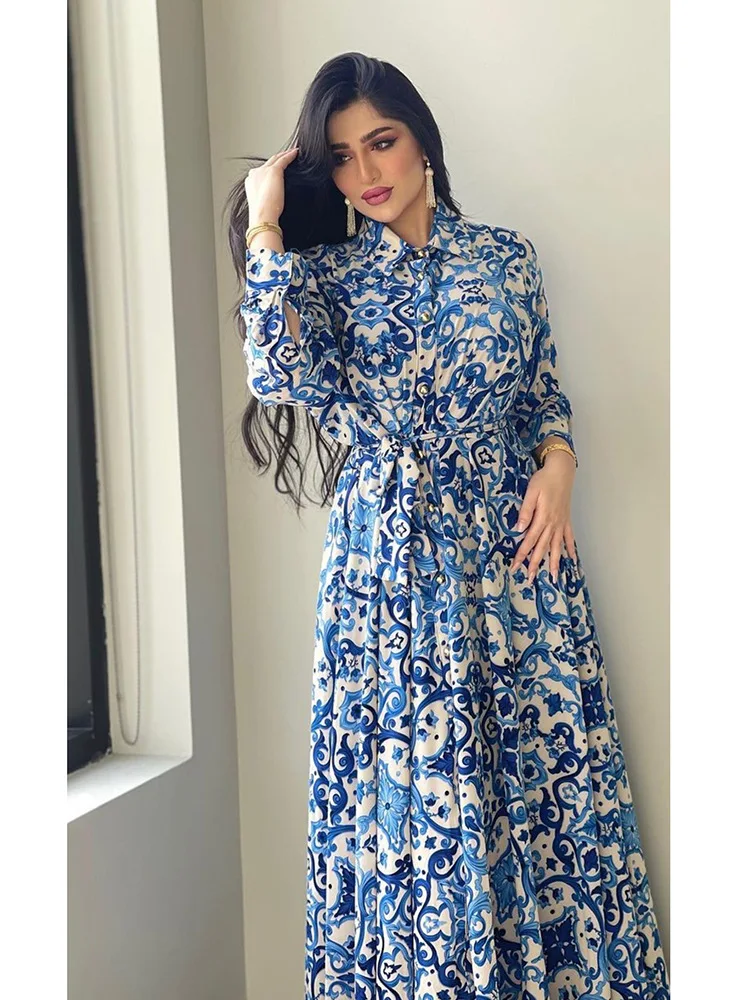 Женское платье в арабском и мусульманском стиле, Турция, модель 2021 года, Оман, Ближний Восток, мусульманская одежда, голубая одежда Jalabiya