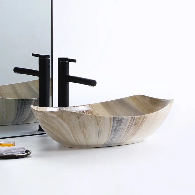 Новый дизайн керамическая овальная столешница в европейском стиле для отеля