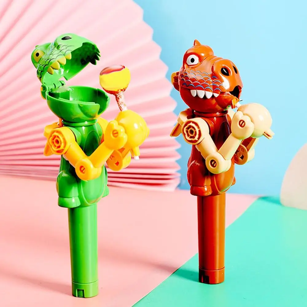 

Creative Snack Holder Christmas Gift Dustproof Candy Storage Lollipops Case Dinosaur Shape Lollipop Robot Holder