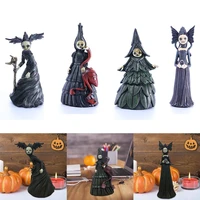 lawn porch landscape accessories home ornaments witch statue creepy witch sculptures garden decoration witch figurine
