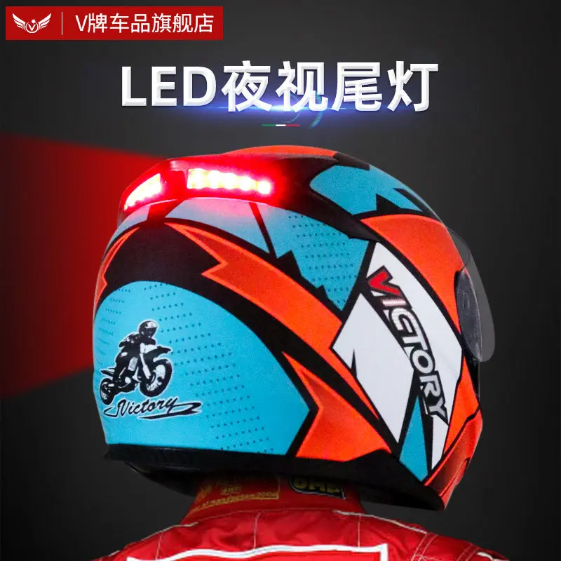 Enlarge AD Led Motorcycle Helmet Men's And Women's General Summer Battery Car Electric Car Helmet Four Seasons General Motorcycle Helmet