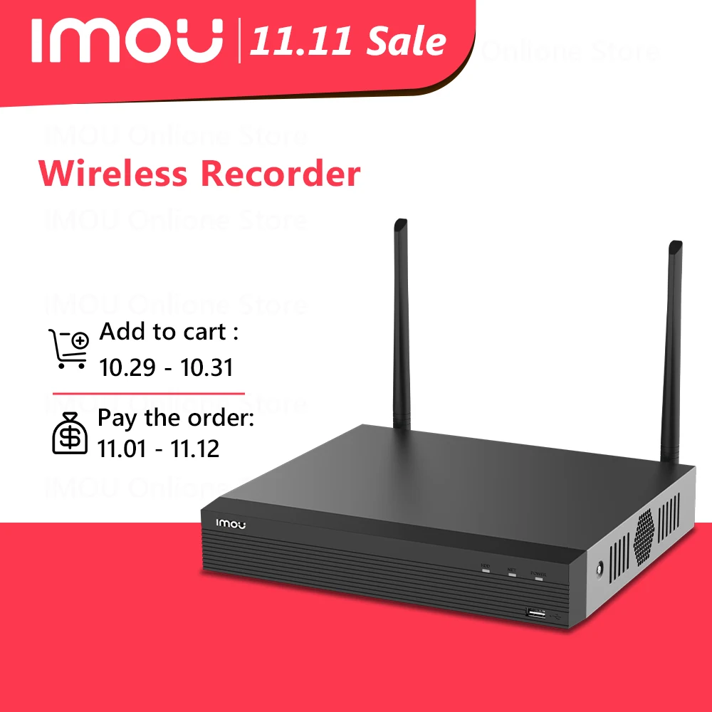 

Imou 4/8 Channels P2P Network Video Recorder Supports ONVIF and RTSP Protocol Smart H.265/Smart H.264 Wireless Cascading NVR