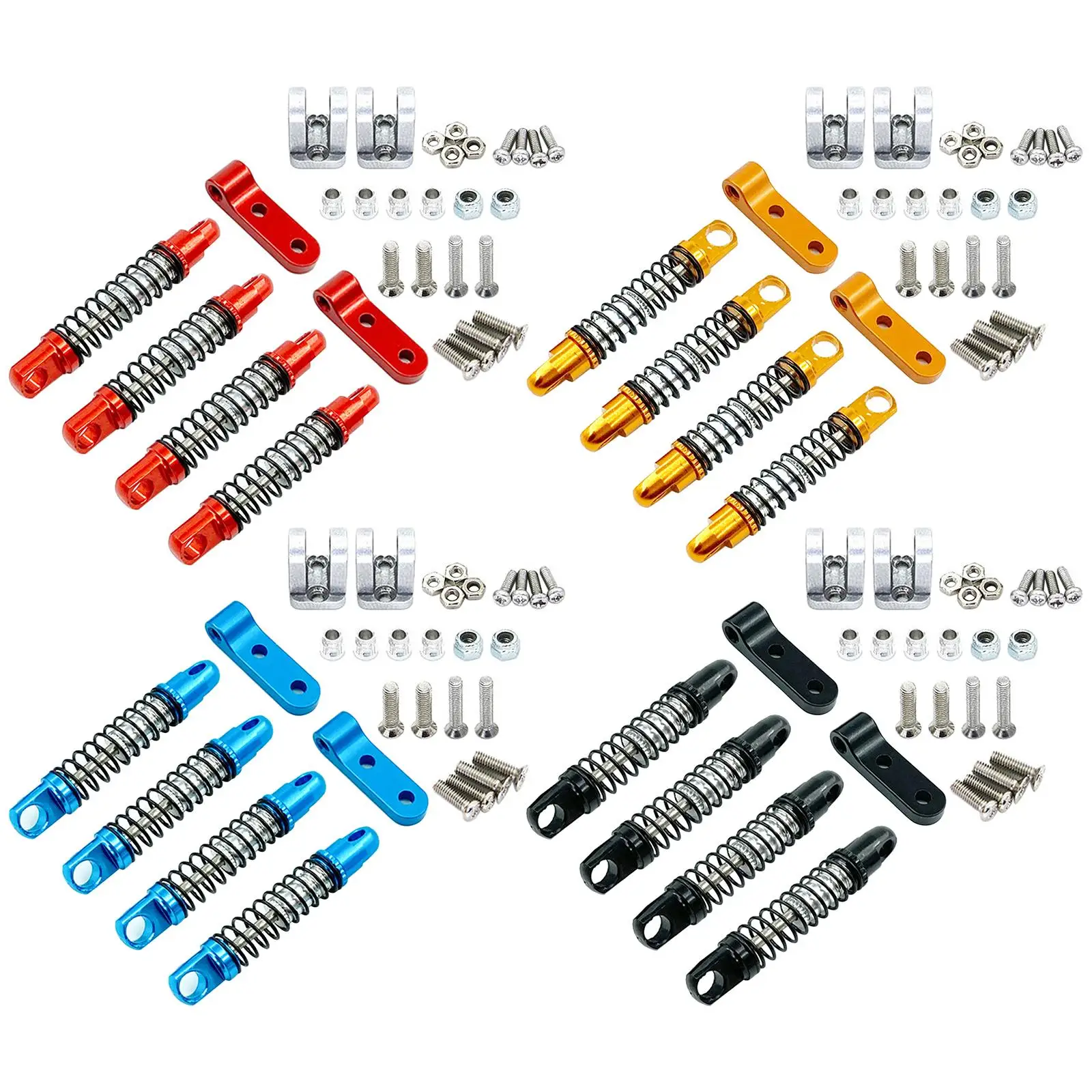 

RC Shock Absorber Kit Spring Damper Parts 1/16 Scale Front Rear for WPL D12