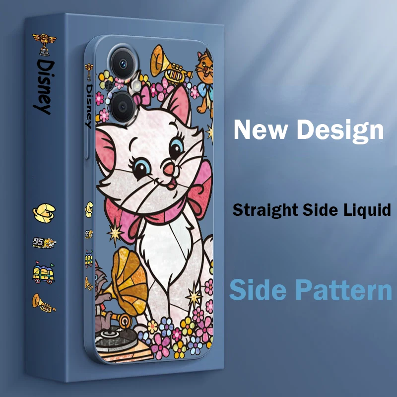 

Disney Lightning McQueen Dumbo Phone Case For OPPO Find X5 X3 X2 Lite Pro Neo A5 A53 A94 4G 5G Liquid Left Rope Soft Cover
