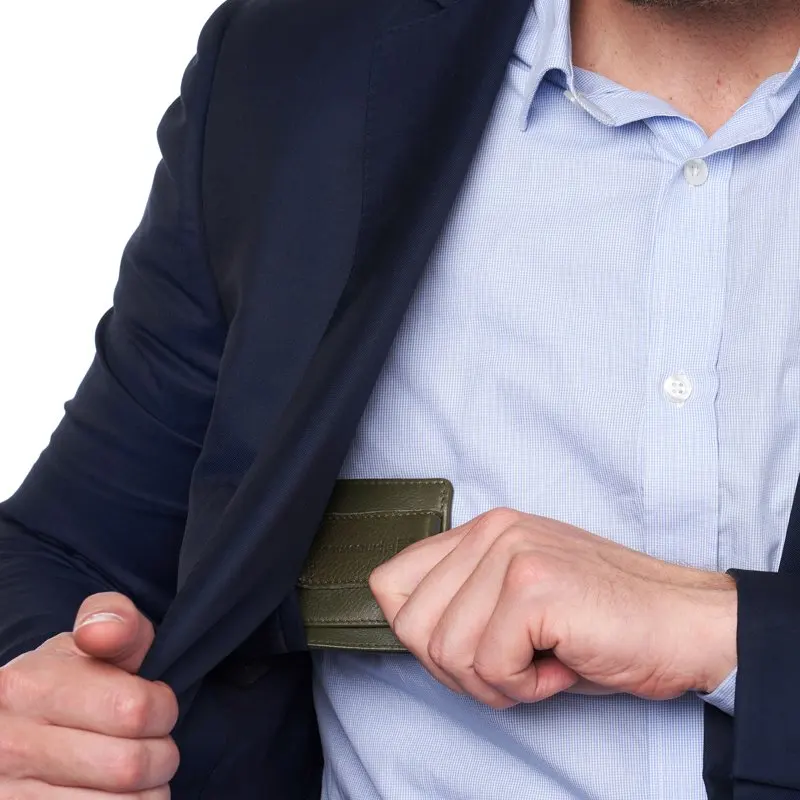 Mens RFID Money Clip  Minimalist Wallet Card Case ID Window