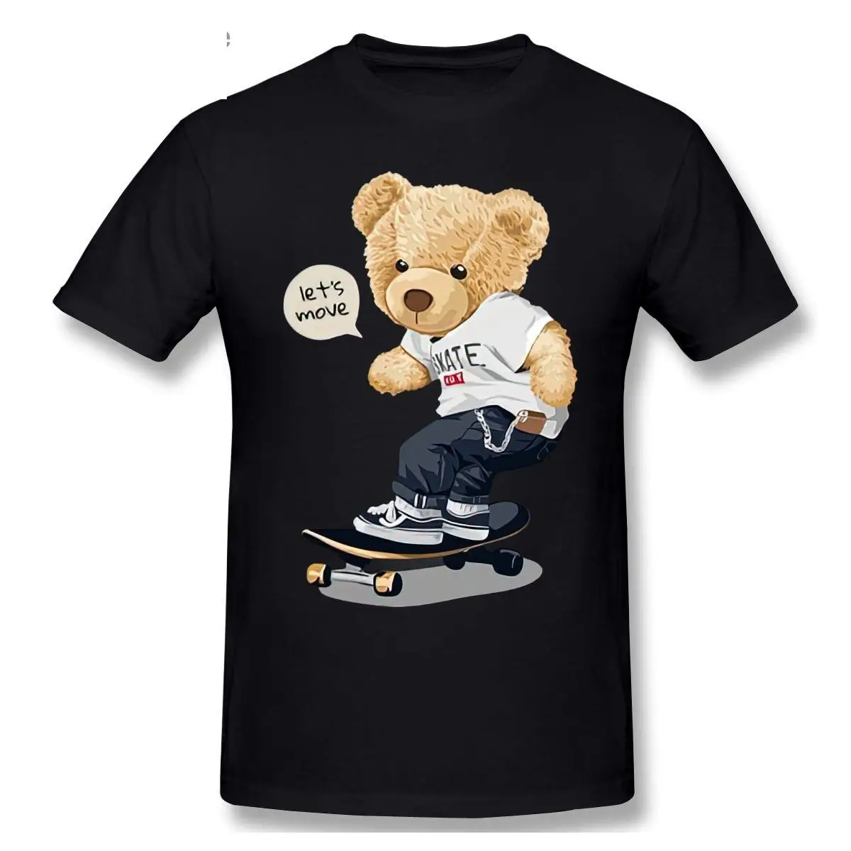 

Индивидуальная мультяшная футболка с изображением мишки тедди для скейтборда футболка в стиле Харадзюку женская брендовая футболка