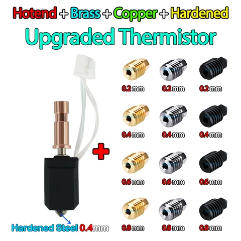 Цельнометаллический комплект Hotend для Kobra S1/S1 Combo Hot End для Anycubic Kobra S1 200K, керамическая нагревательная насадка Hotend, сменная