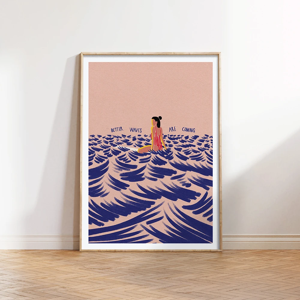 Картина на холсте Лучшие волны картина в полоску с девушкой современные